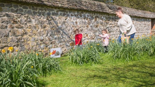 Visitors on an Easter egg trail